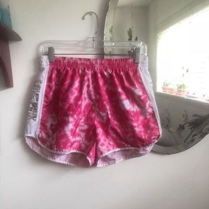 *SOLD OFF DEPOP* PINK tye dye running shorts
